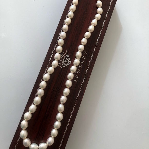 💝Genuine Pearl Necklace with 925 Silver Clasp - Picture 2 of 12